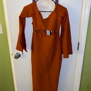 Orange Bandage Dress